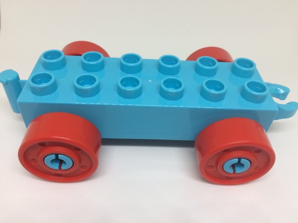 Lego Duplo Zahlenzug Eisenbahn Anhänger Auto Hell Blau 2 X 6er 10863 10847 NEU