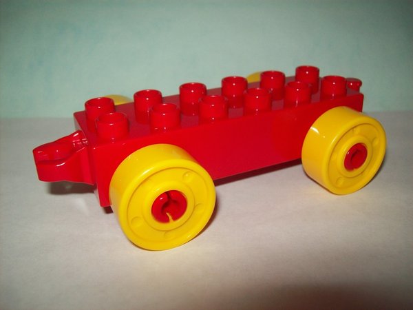 LEGO DUPLO Eisenbahn Anhänger rot NEU