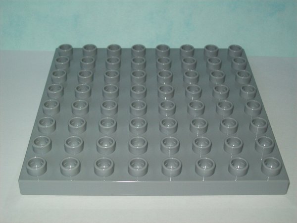 LEGO DUPLO 64er Bauplatte hellgrau 8 x 8 Noppen