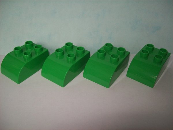 LEGO DUPLO 4 Stück Radiensteine grün 2x3 Noppen NEU