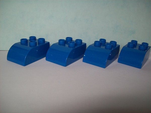 LEGO DUPLO 4 Stück Radiensteine blau