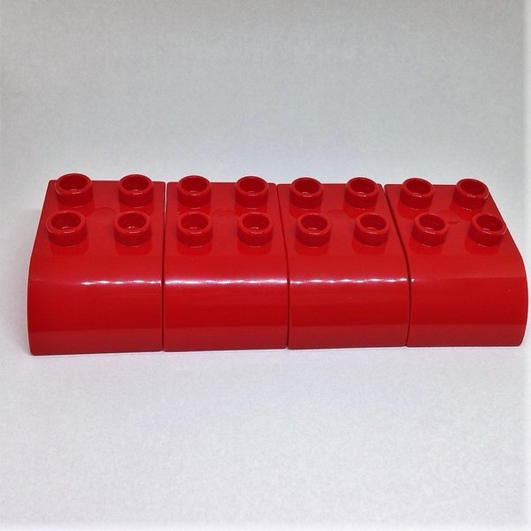 LEGO DUPLO 4 Stück Radiensteine 2x3 Noppen rot NEU