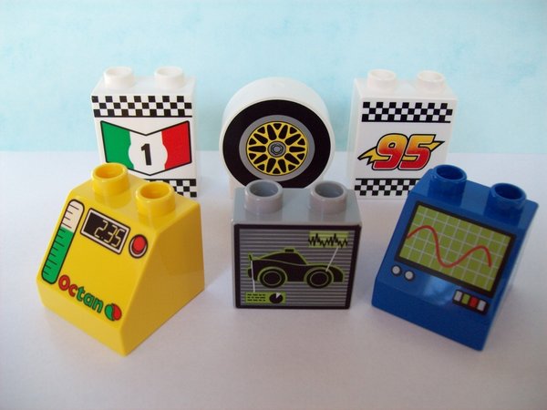 LEGO DUPLO 6 Motivsteine "Cars"