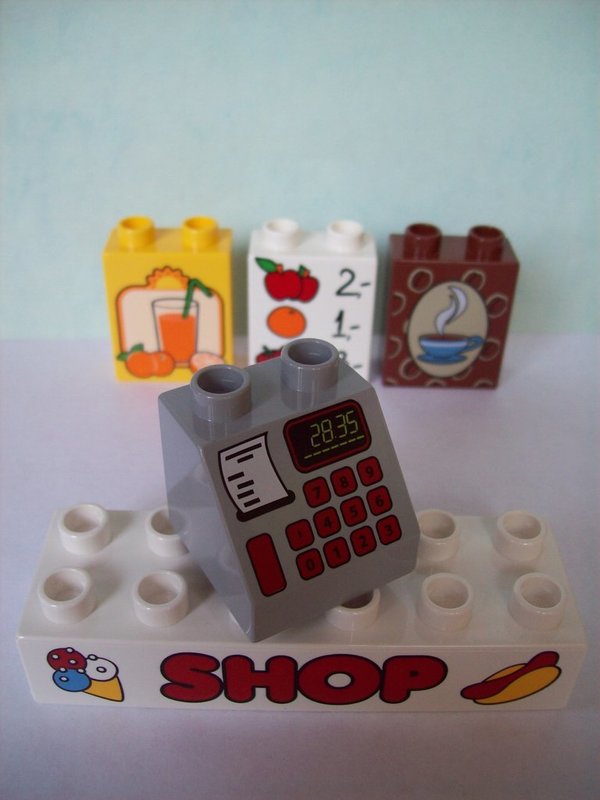 LEGO DUPLO 5 Motivsteine "Supermarkt"
