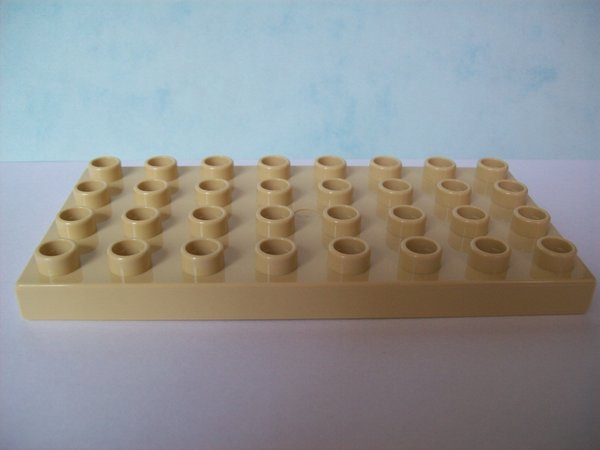 LEGO DUPLO 32er Bauplatte 4x8 Noppen - sand - NEU