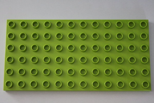 LEGO DUPLO 72er Bauplatte hellgrün 6x12 Noppen NEU