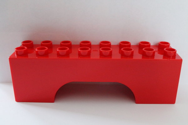 LEGO DUPLO Brückenstein / Bogenstein rot 2x8 Noppen NEU