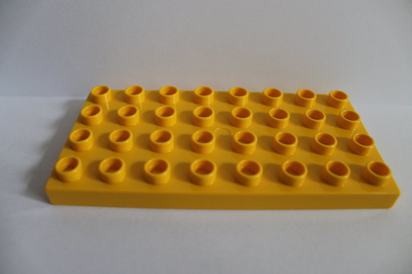 LEGO DUPLO 32er Bauplatte gelb 4x8 Noppen NEU