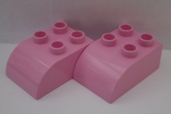 2 Stück LEGO DUPLO Radiensteine 2x3 Noppen helles rosa NEU