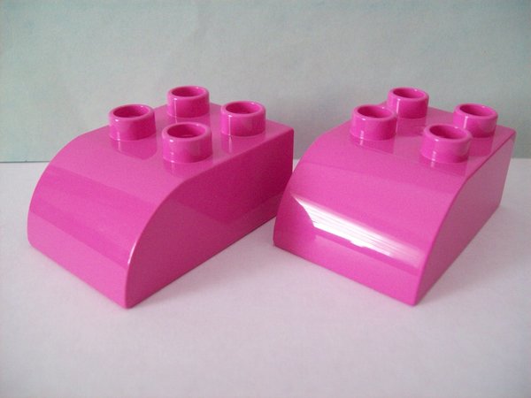LEGO DUPLO 2 Stück Radiensteine 2x3 Noppen rosa / pink für Mädchen NEU