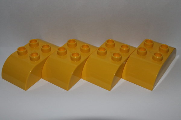 LEGO DUPLO 4 Stück Radiensteine 2x4 Noppen gelb NEU