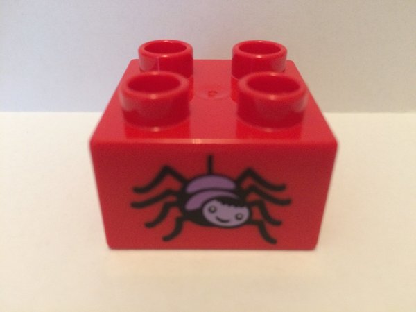 LEGO DUPLO 10607 Motivstein rot Spiderman Spider-Man 2x2 Noppen NEU