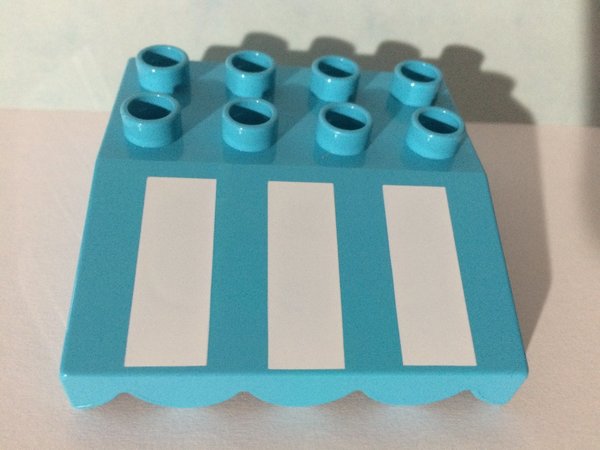 LEGO DUPLO Markise Markisenstein hellblau mit weißen Streifen NEU