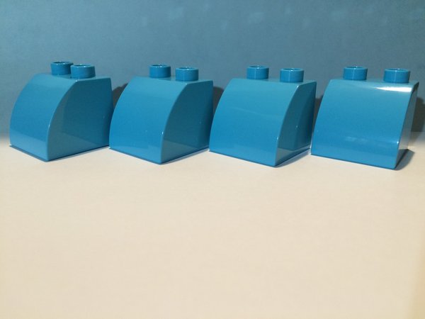 LEGO DUPLO 4 Stück Dachsteine türkis medium azur 2x2 Noppen NEU
