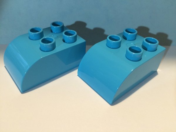 LEGO DUPLO 2 Stück Radiensteine türkis medium azur 2x3 Noppen NEU
