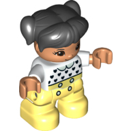 LEGO DUPLO 10926 Figur kleines Mädchen schwarze Haare gelbe Hose NEU